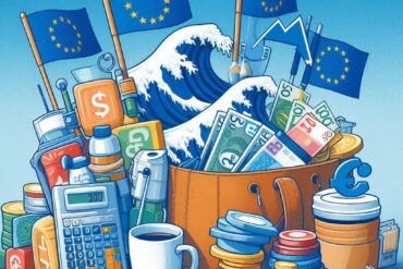 Koláž k růstu životních nákladů v EU. zdroj: Copilot/Designer