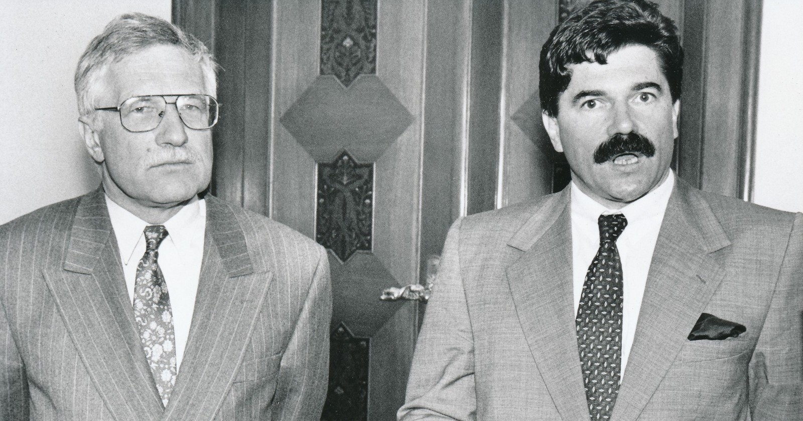 Václav Klaus a Jan Kalvoda na archivním snímku