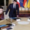 Zelenskyj, Macron a Putin v prosinci 2019