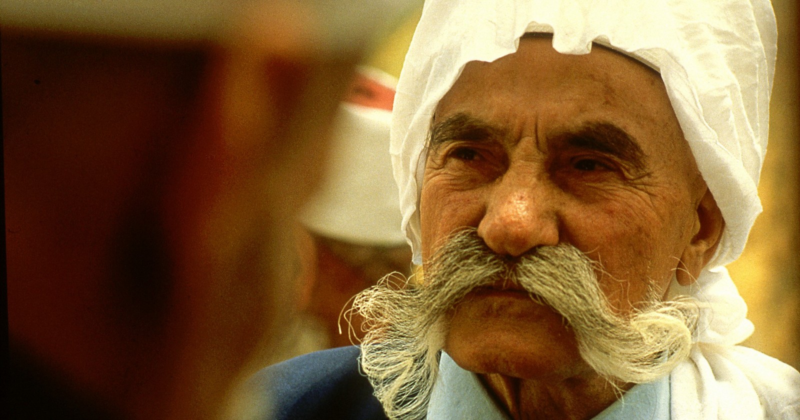 Příslušník drúzské komunity s typickým drúzským knírem