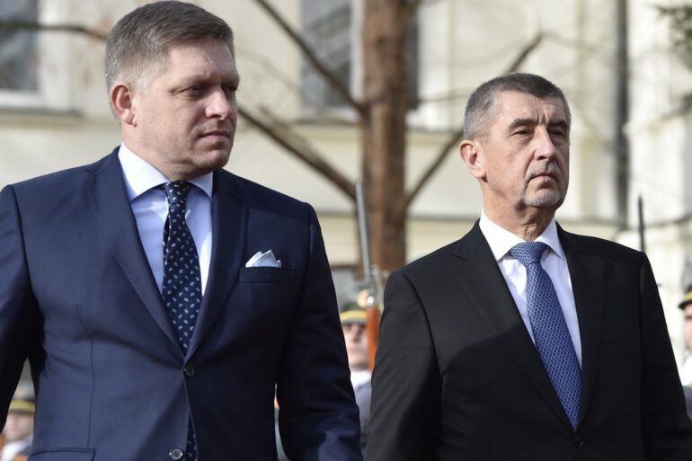 Robert Fico a Andrej Babiš na snímku z roku 2018