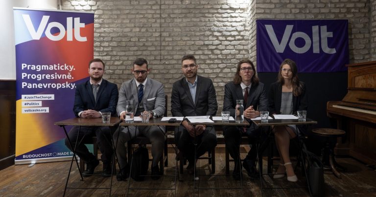 Zástupci strany Volt Česko