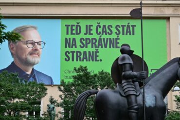 Předvolební billboard koalice SPOLU