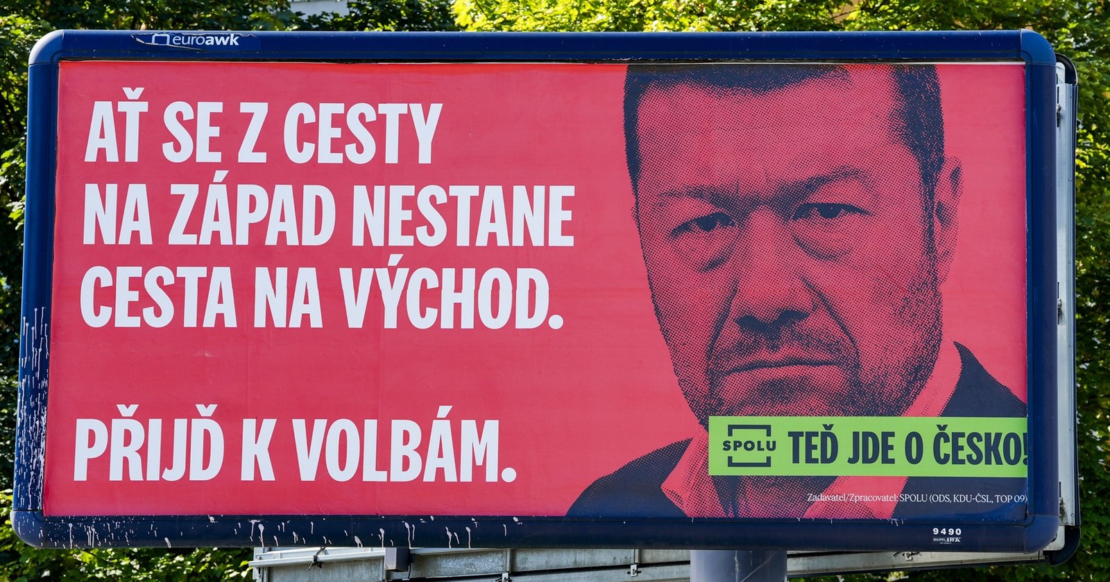 Předvolební billboard koalice SPOLU