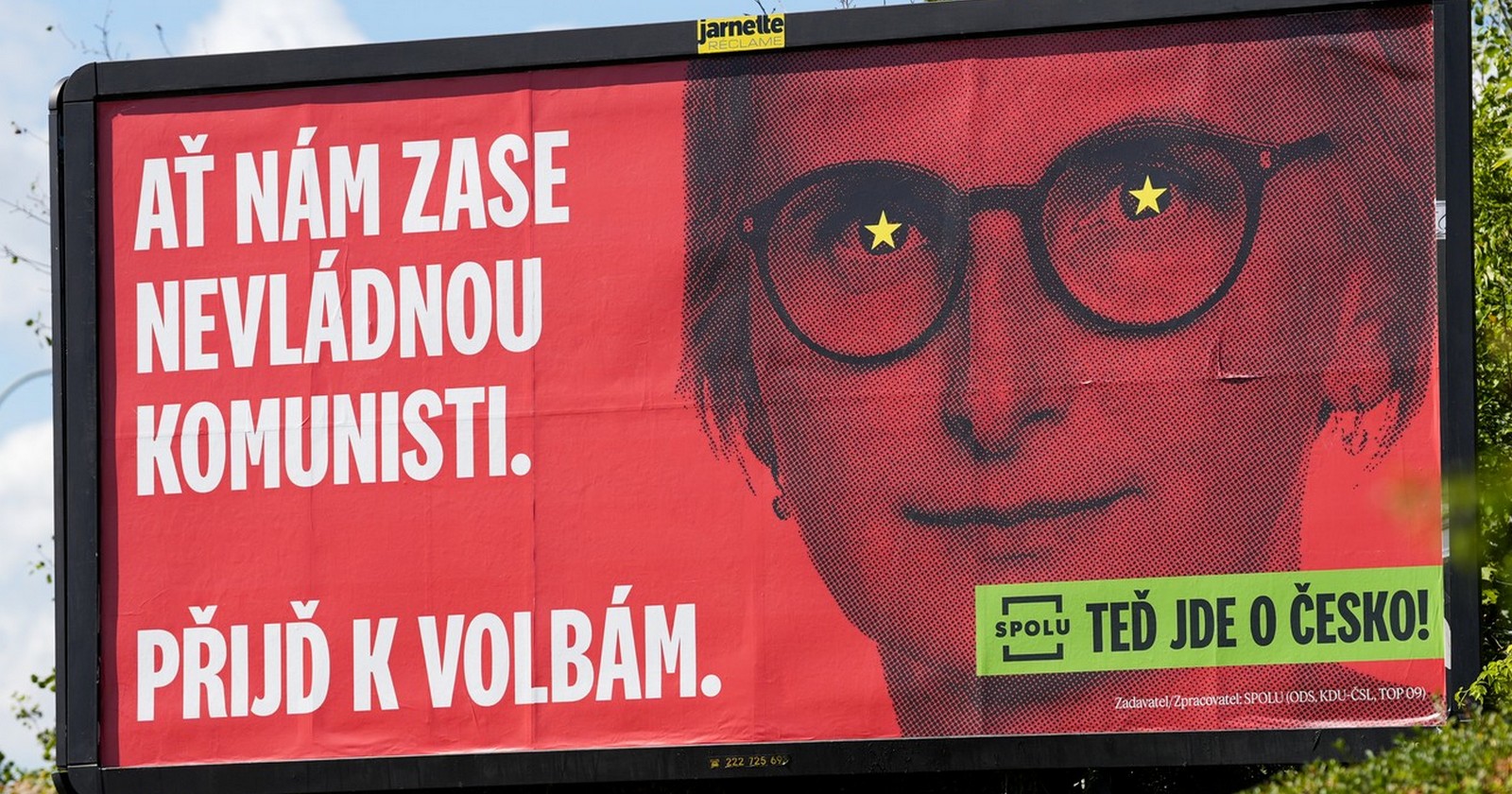 Předvolební billboard koalice SPOLU