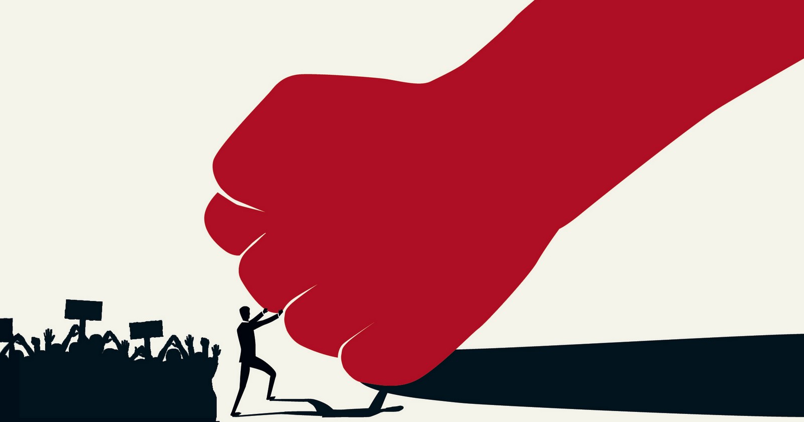 Pěst liberální demokracie - ilustrační foto