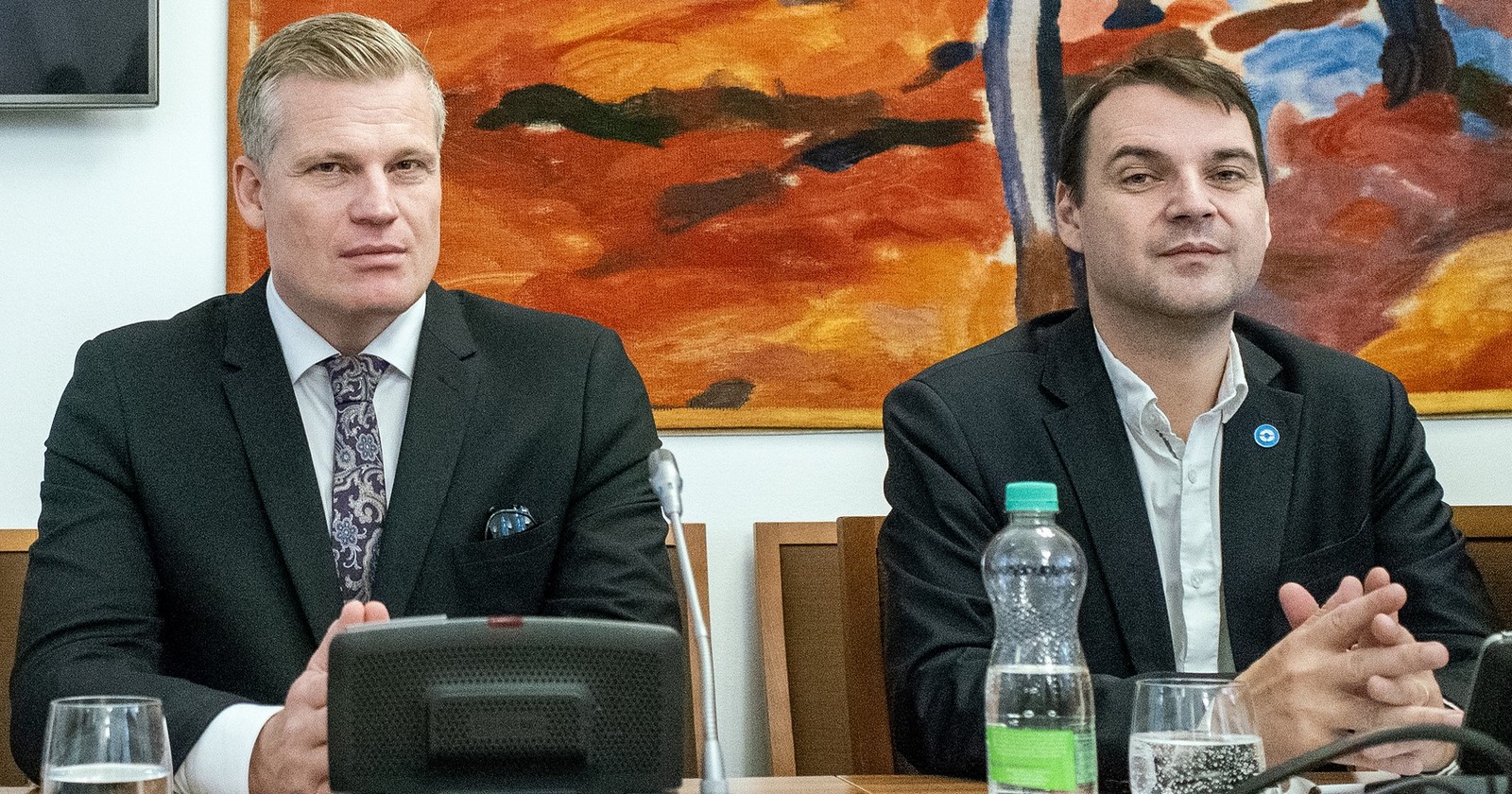 Čestný prezident Motoristů sobě Filip Turek a jejich předseda Petr Macinka